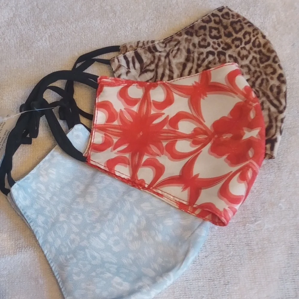 Chico's Face Masks - Red, Blue, Brown